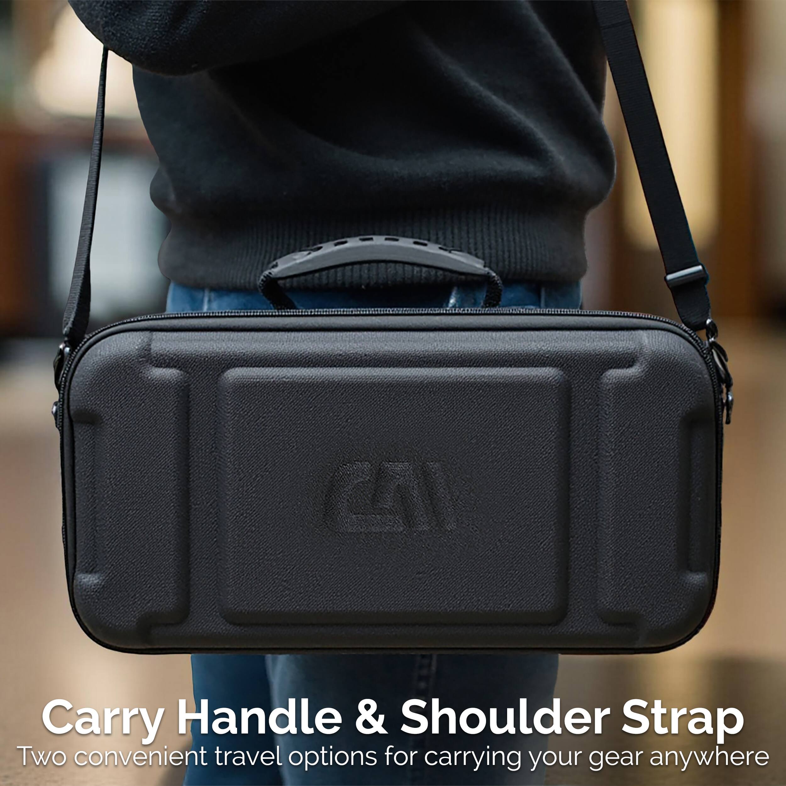 Carry Handle & Shoulder Strap  
Two convenient travel options for carrying your gear anywhere