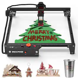 Mecpow - X3 Laser Engraver, 5W High Accuracy, 16.0 x 15.7" Working Area, Cutter Machine for Wood Metal Acrylic Leather DIY