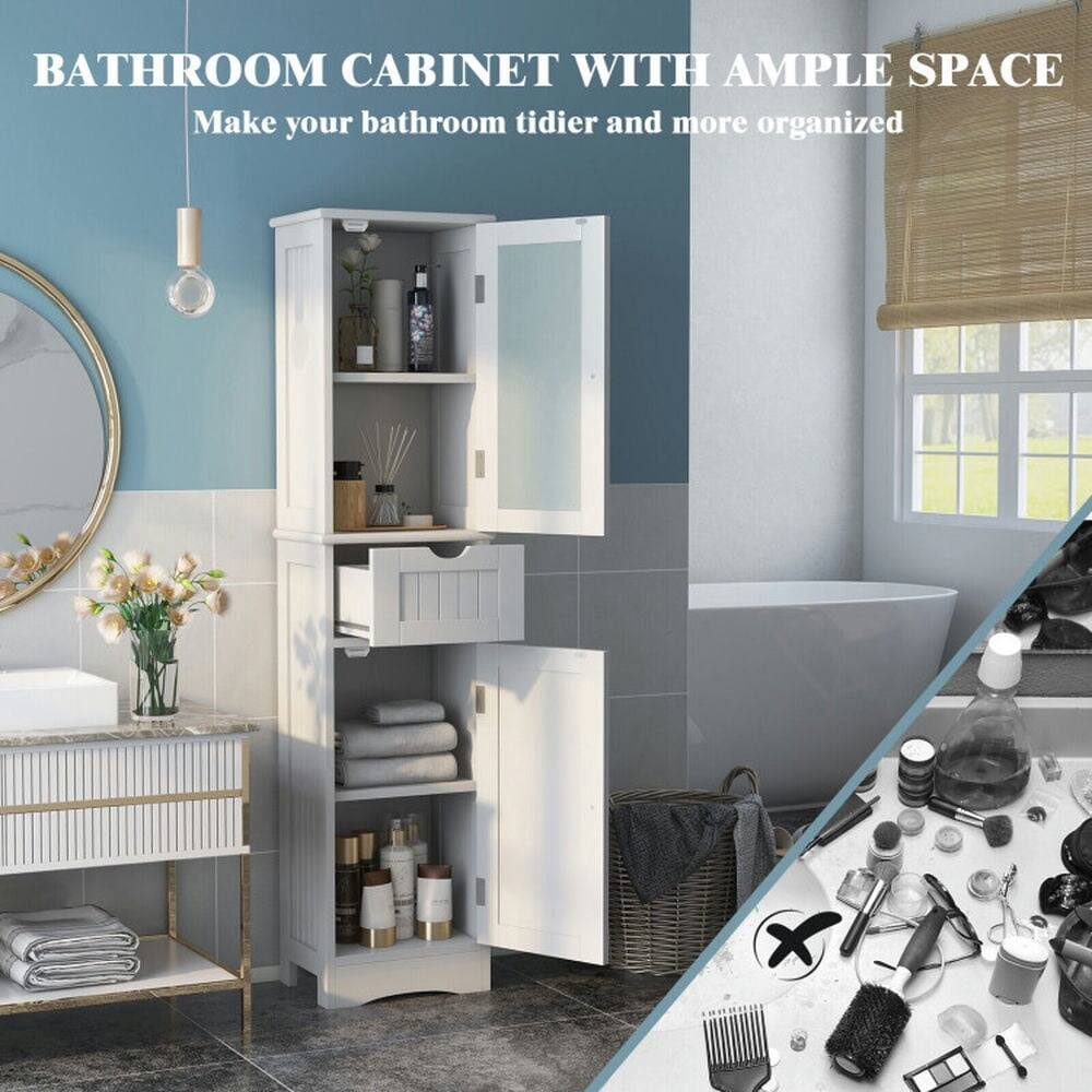 BATHROOM CABINET WITH AMPLE SPACE  
Make your bathroom tidier and more organized