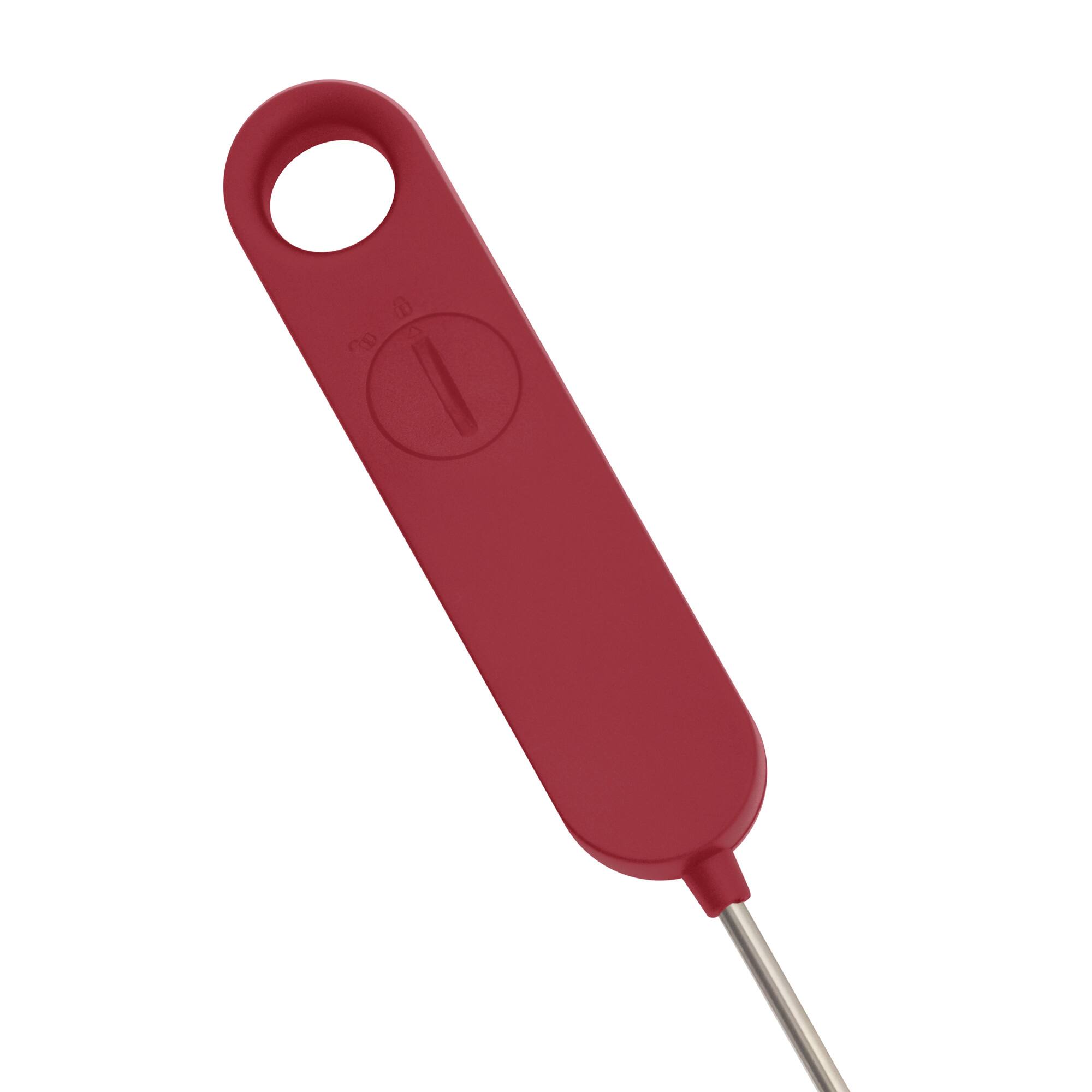 Back. Escali - Digital Long Stem Thermometer, Red - Red.