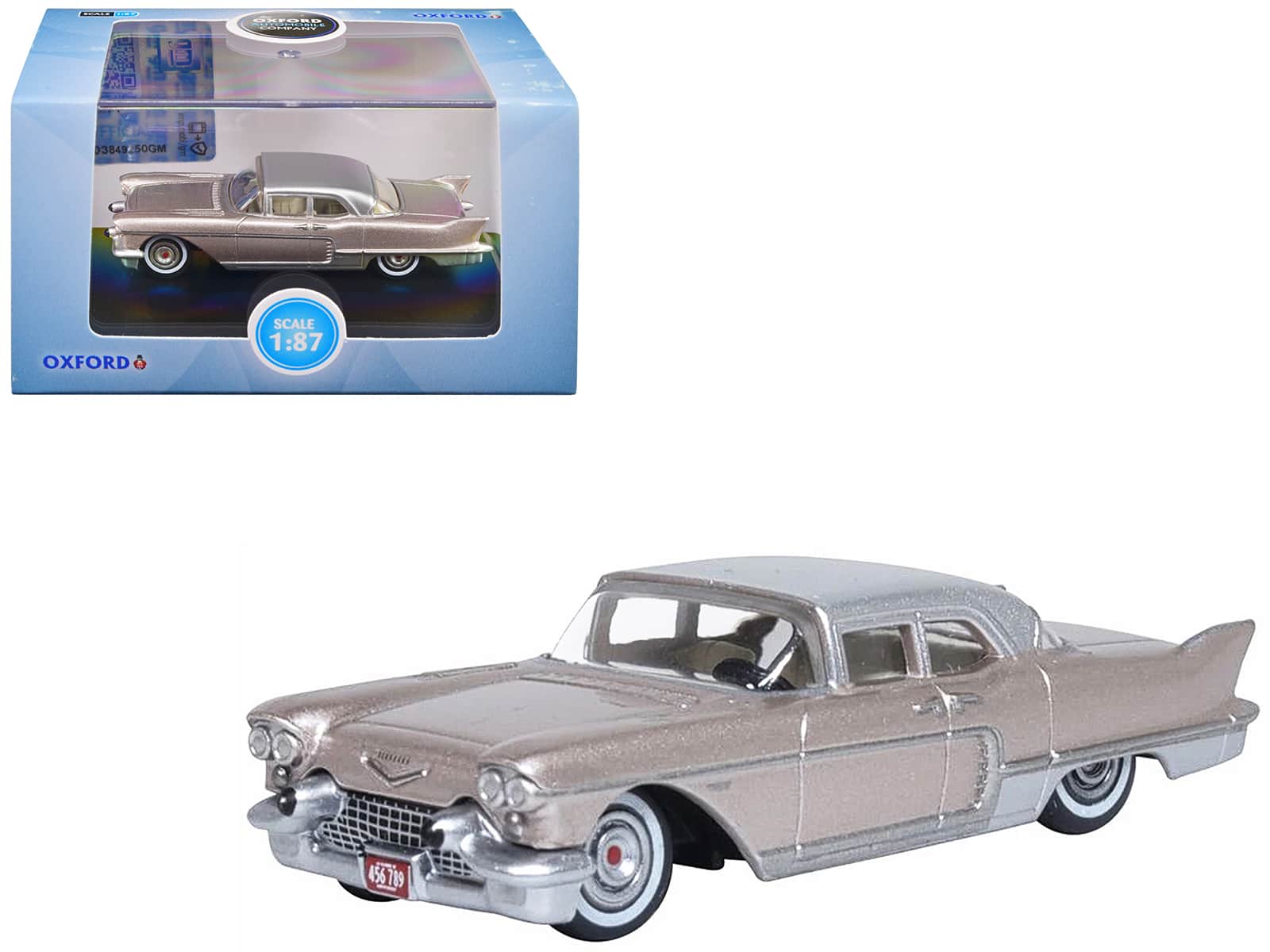1957 Cadillac Eldorado Brougham Sandalwood Beige Metallic with Silver Top 1/87 (HO) Scale Model Car by Oxford Diecast price history on PriceWatchPro