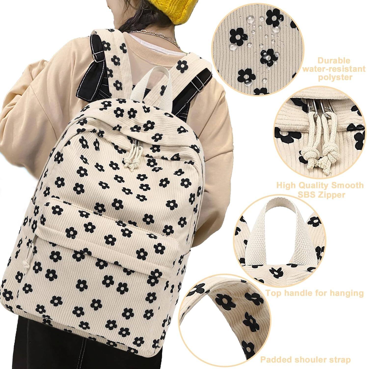 - Durable water-resistant polyester
- High Quality Smooth SBS Zipper
- Top handle for hanging
- Padded shoulder strap