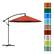 Alt View 14. Nature Spring - 10-Foot Cantilever Hanging Offset Patio Umbrella with Easy Crank - Orange.