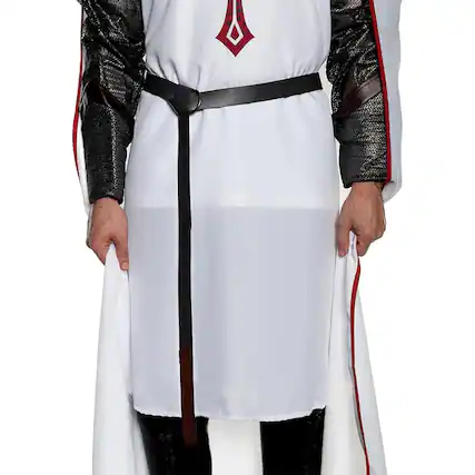 Front. Underwraps - Medieval Black Faux Leather Belt Adult Costume Accessory - Black.