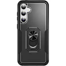 Front. SaharaCase - Military Kickstand Series Case for Samsung Galaxy S23 FE - Black.