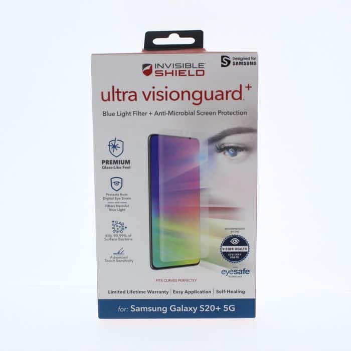 ZAGG - Screen Protector FIT SamsungGalaxy S20+ 5G Ultra VisionGuard+ (ZAG200205025-V) - Clear
