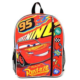 Disney - Cars Lightning Mcqueen 16" Red Nylon School Backpack for Kids, with a front Pocket - Assorted Pre-Pack