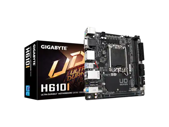 GIGABYTE H610I
ULTRA DURABLE
MOTHERBOARD
LGA 1700
UD SERIES
GIGABYTE
H610I
ULTRA DURABLE
MOTHERBOARD
LGA 1700
GIGABYTE UD SERIES