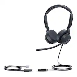 Yealink - 1308231 YHS36 E2 Dual - Quick Disconnect wired headset - Black