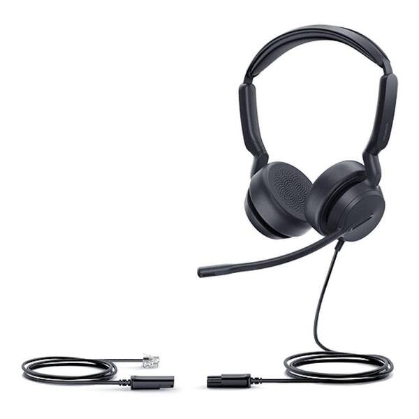 Front. Yealink - Yealink 1308231 YHS36 E2 Dual - Quick Disconnect wired headset - Black.