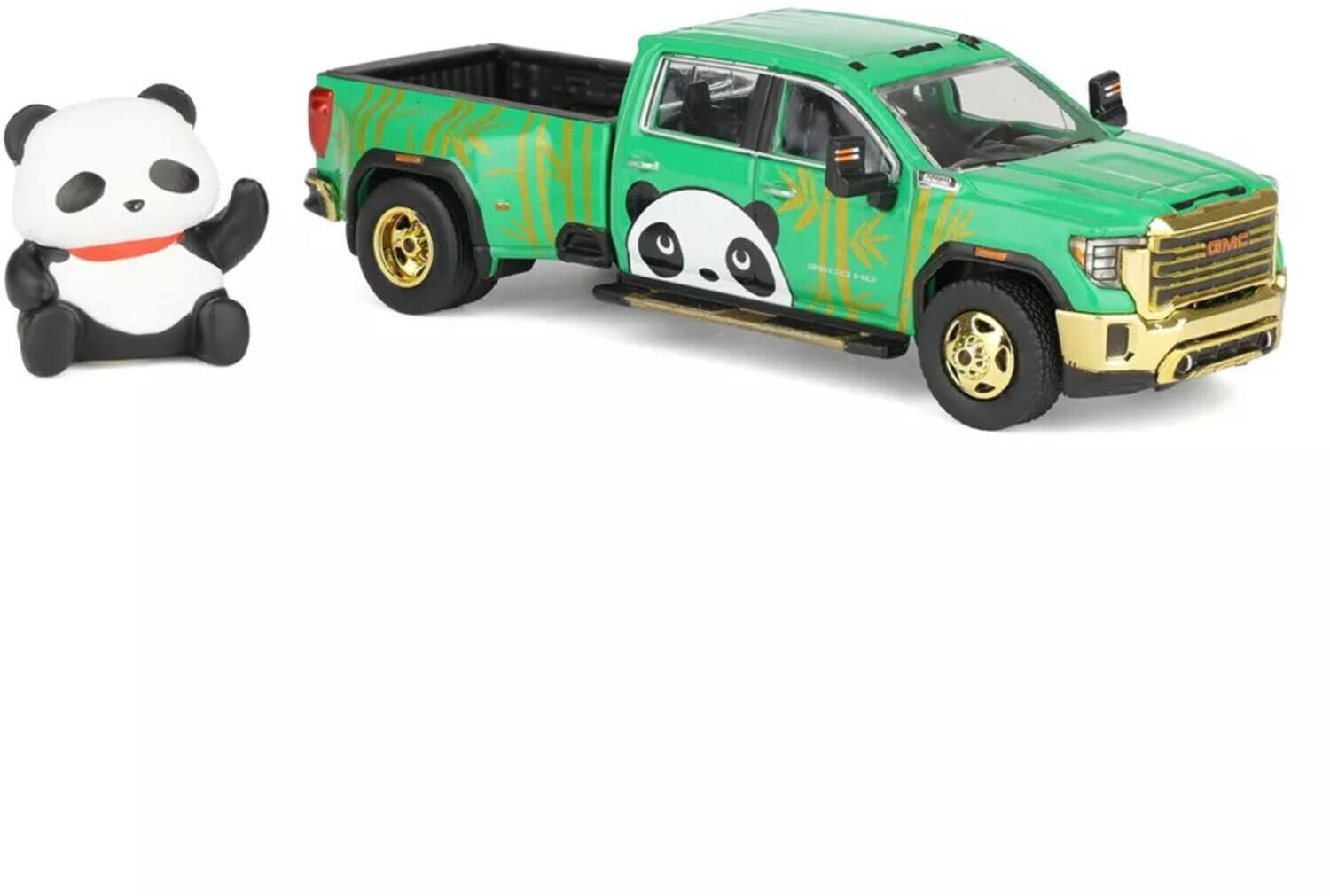 Alt View 1. PopMarket - 1:64 Sierra 3500HD Dually Denali2025 Bejing Hobby Expo Trade Show Exclusive Die-Cast Car (Green)   - COLLECTIBLES - Multicolor.