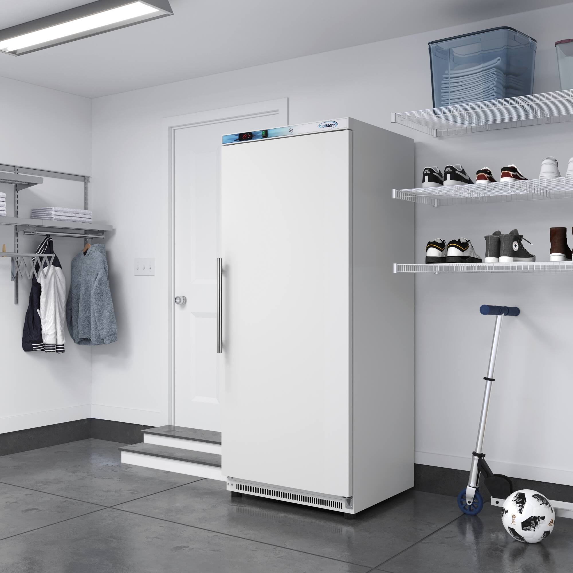 Alt View 3. Koolmore - 21 Cu. ft. Commercial Reach-in Freezer in White Manual Defrost (KM-FMD20WH) - White.