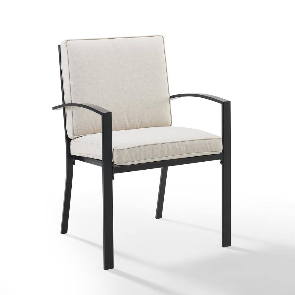 Back. Crosley Furniture - Kaplan 2Pc Outdoor Dining Chair Set - 2 Chairs - Oatmeal.