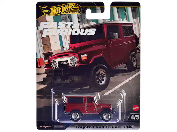Hot Wheels Premium
Fast & Furious
Toyota Land Cruiser FJ43
4/5
Metal/Metal
Riders
Mattel