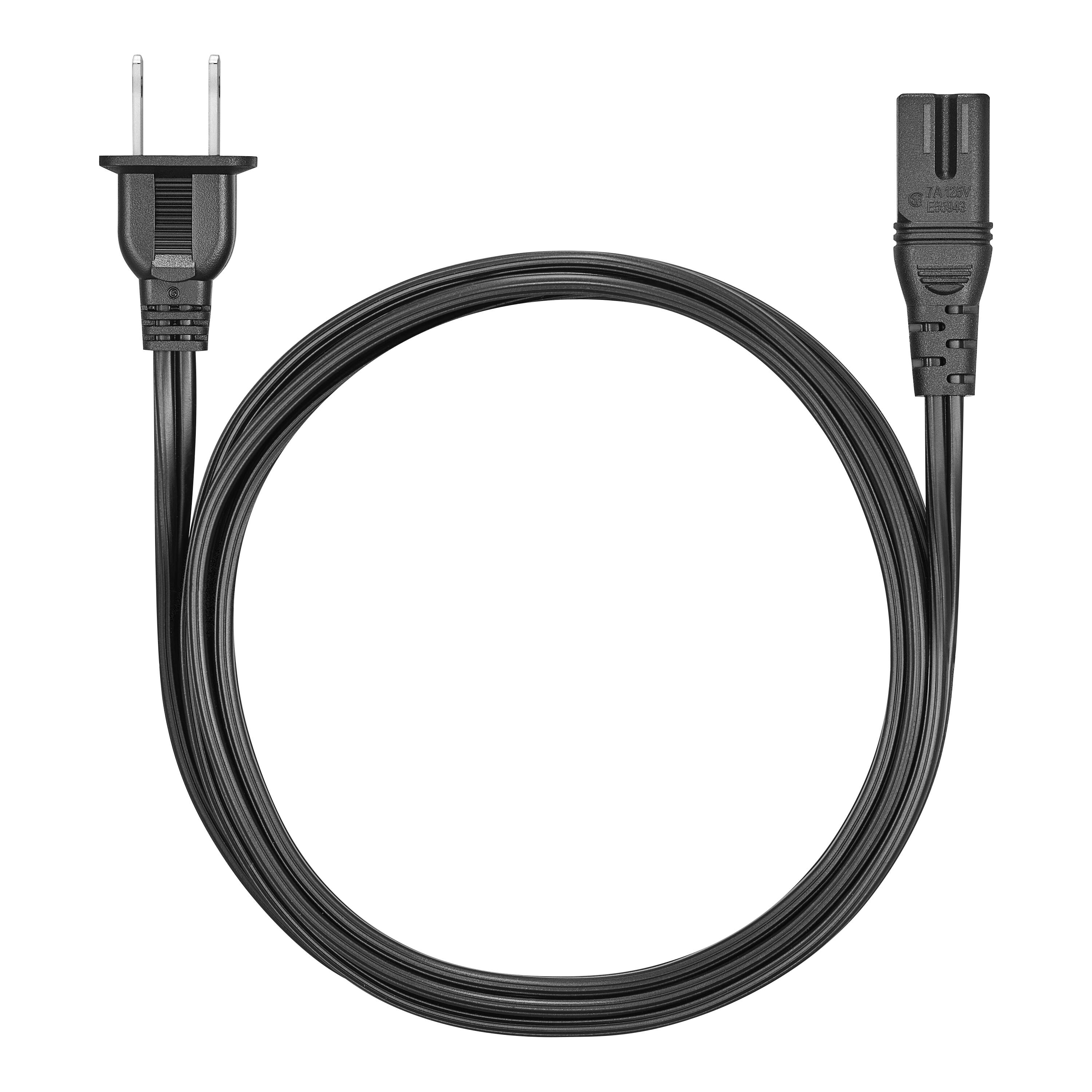 Alt View 14. Best Buy essentials™ - 6' 2-Slot Polarized Power Cord - Black.