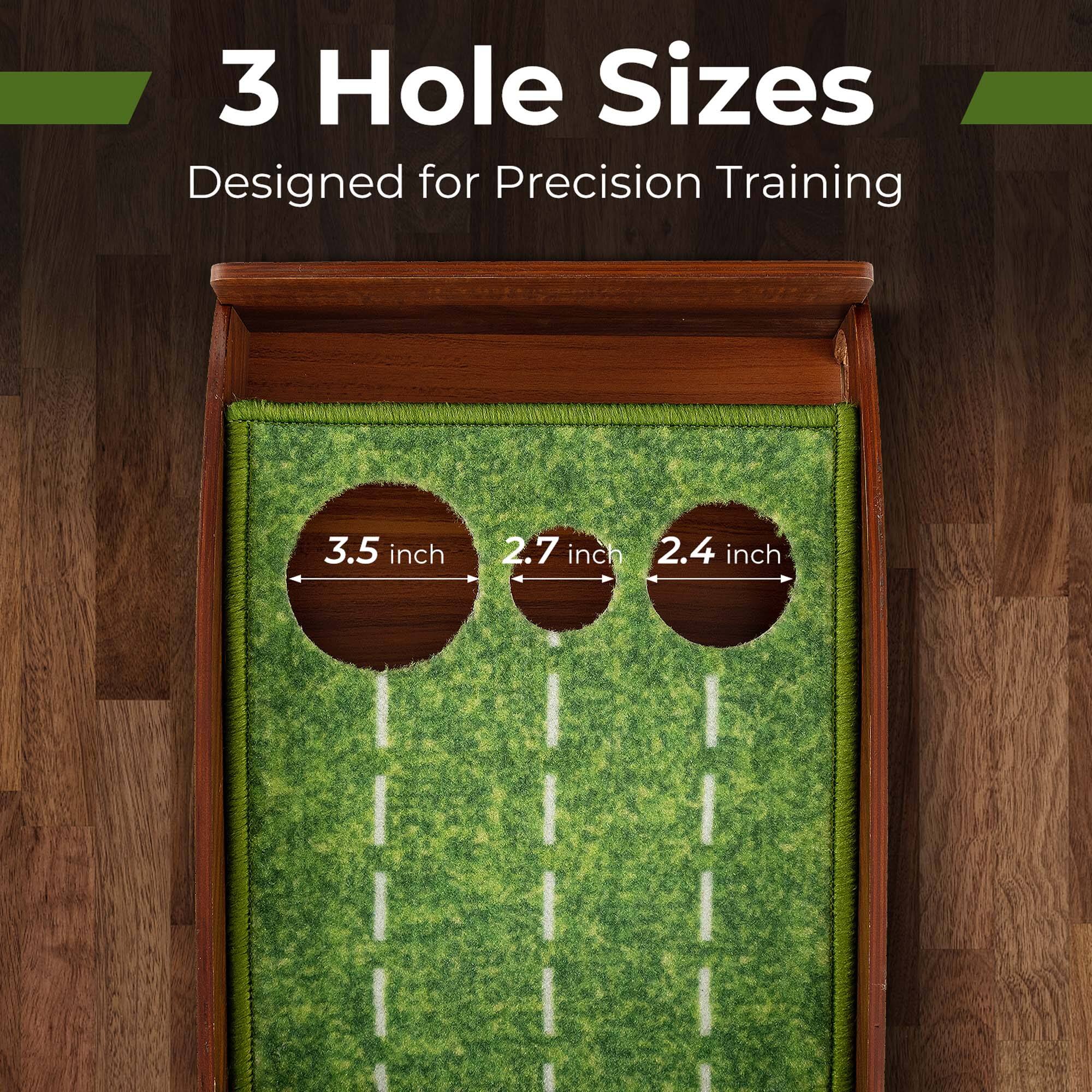 3 Hole Sizes  
Designed for Precision Training  

3.5 inch  
2.7 inch  
2.4 inch