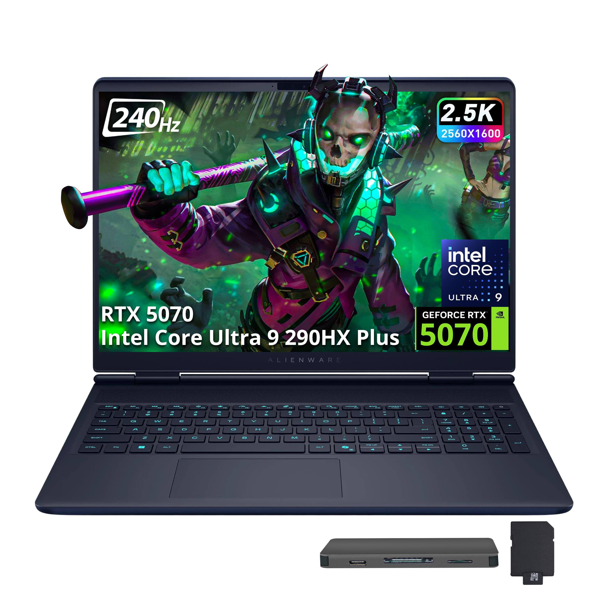 240Hz  
2.5K 2560X1600  
Intel Core Ultra 9 290HX Plus  
RTX 5070  
GEFORCE RTX 5070  
ALIENWARE