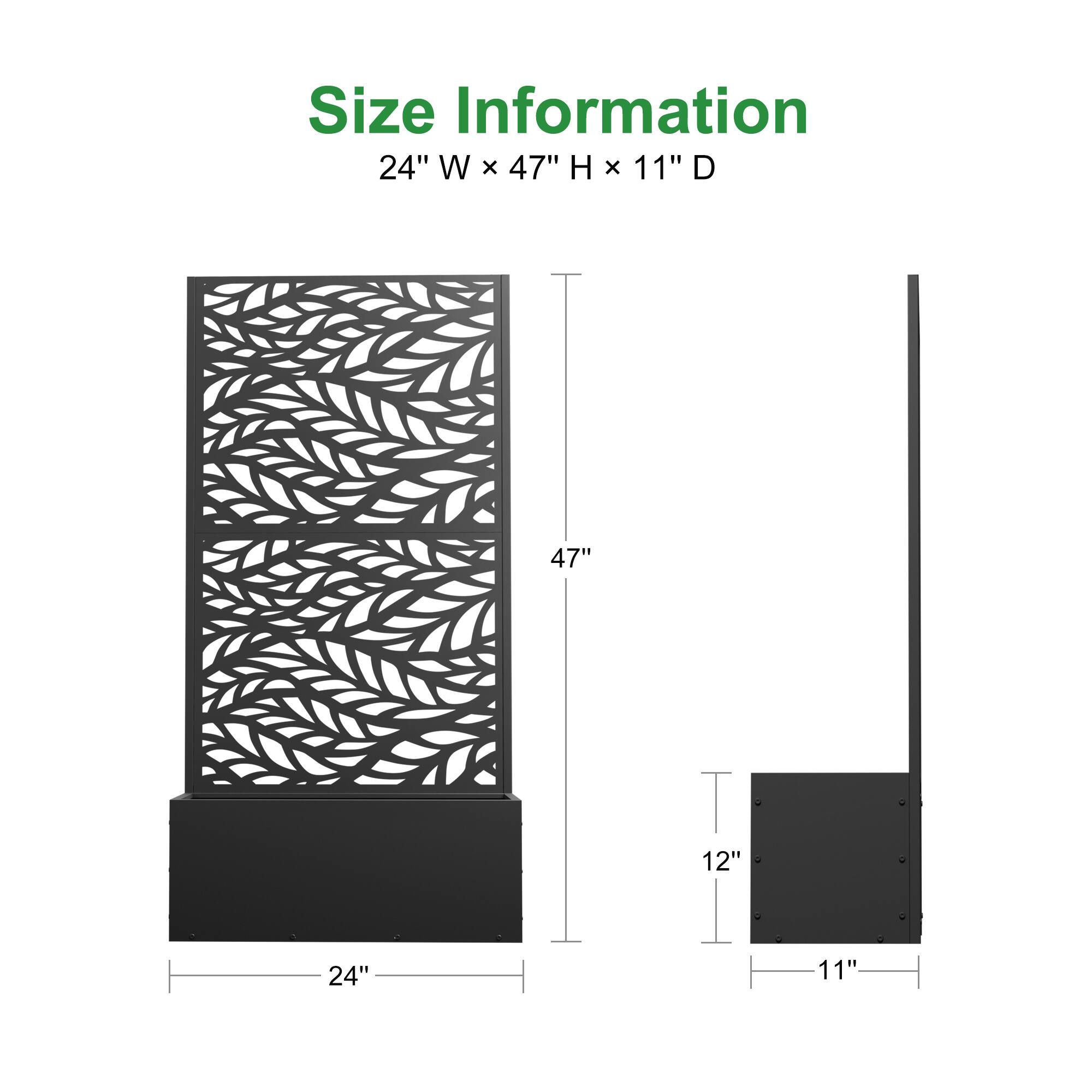 Size Information  
24" W x 47" H x 11" D  

47"  
12"  
24"  
11"