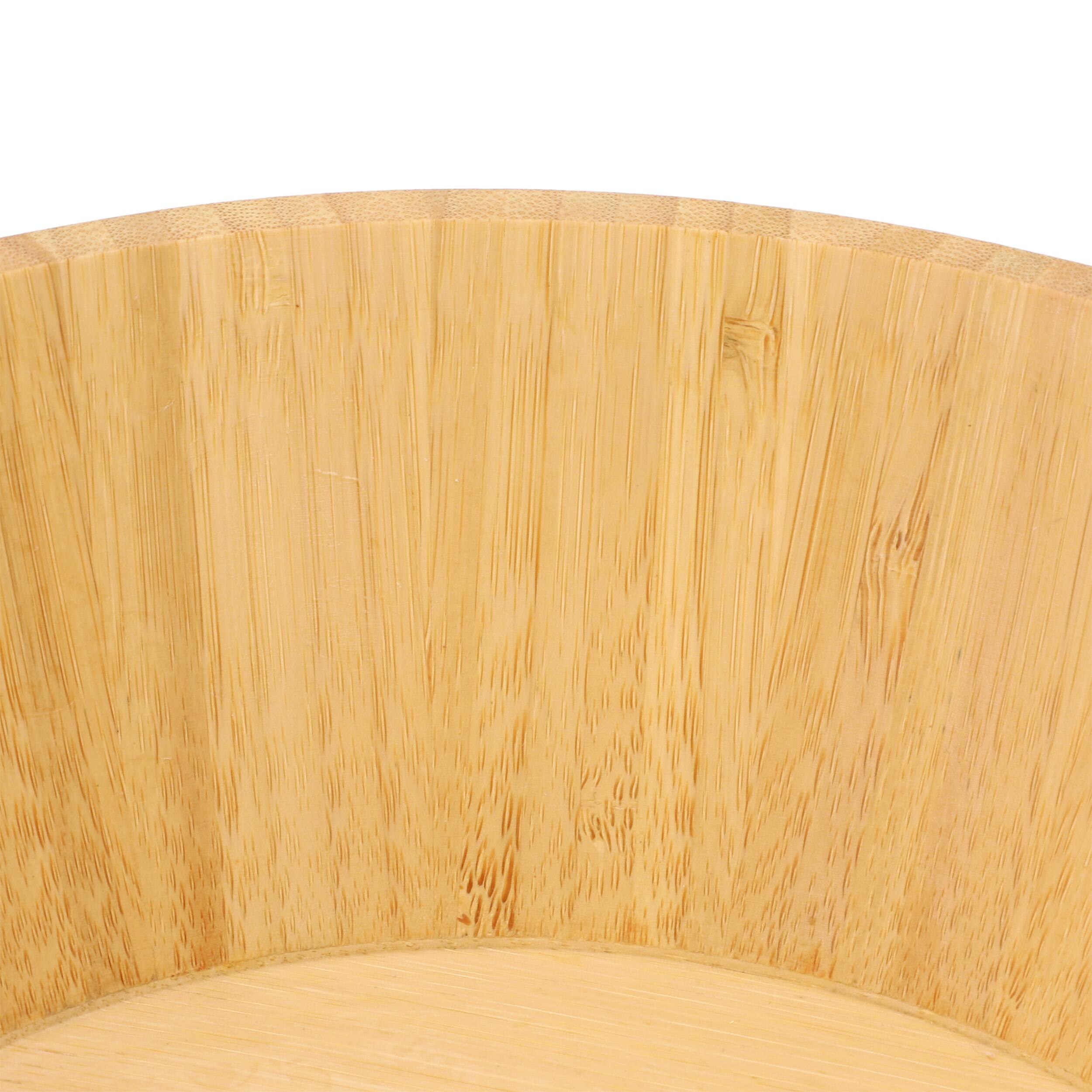 Alt View 3. MegaChef - MegaChef 4 Piece 8 Inch Bamboo Wood Salad Bowl Set - Brown.
