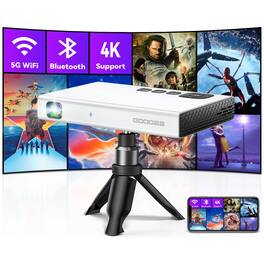 COQOOL - Smart 4K Projector: 1200 ANSI, Netflix-Licensed,30W Dolby Audio,WiFi Bluetooth, Dust-Proof, Auto Focus/Keystone - Black