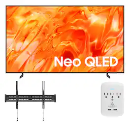 Samsung - QN75QN70HAFXZA 75" Smart TV with a Walts FULL-MOTION-MOUNT-43-90 and Amber 3-OUTLET-SURGE Surge Protector (2026)