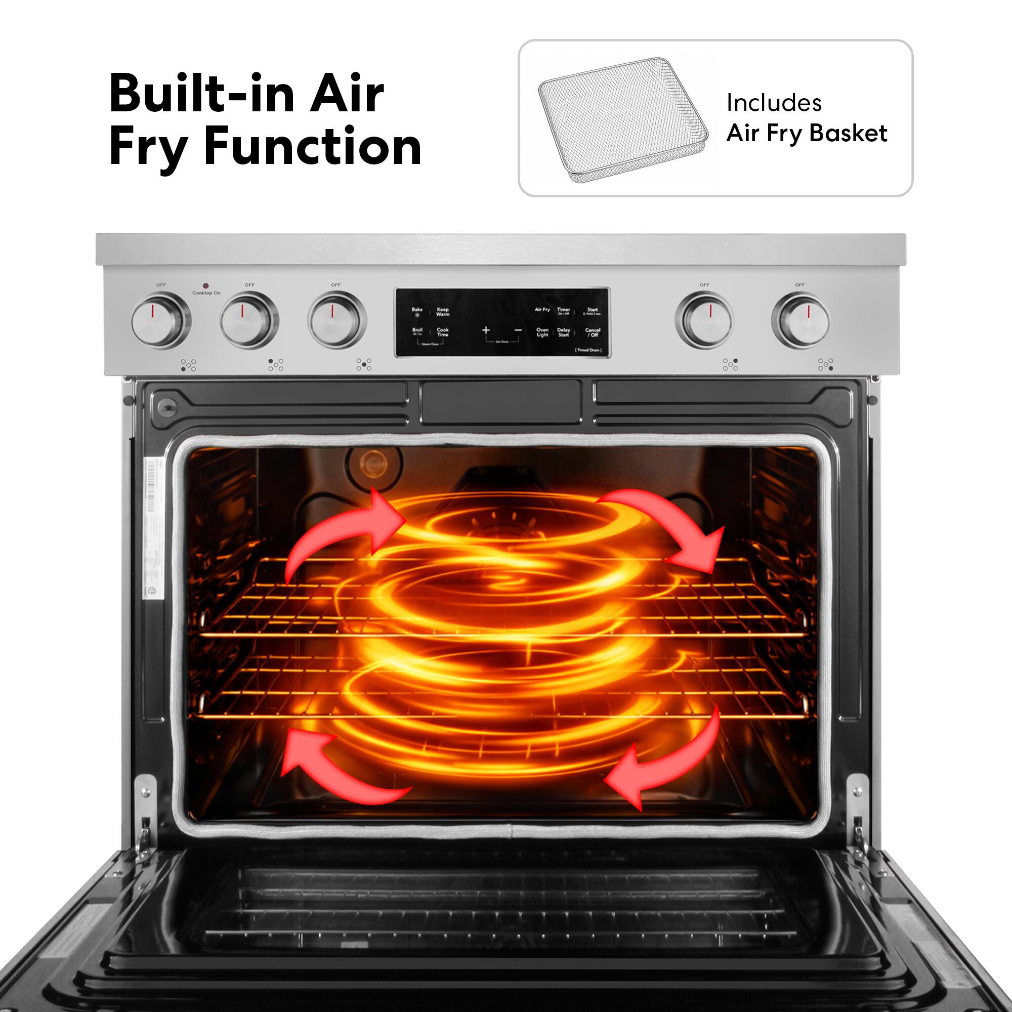 Built-in Air Fry Function  
Includes Air Fry Basket