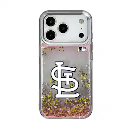 Keyscaper - MLB - St. Louis Cardinals - Linen Logo iPhone Glitter Case - 14 - Multicolor