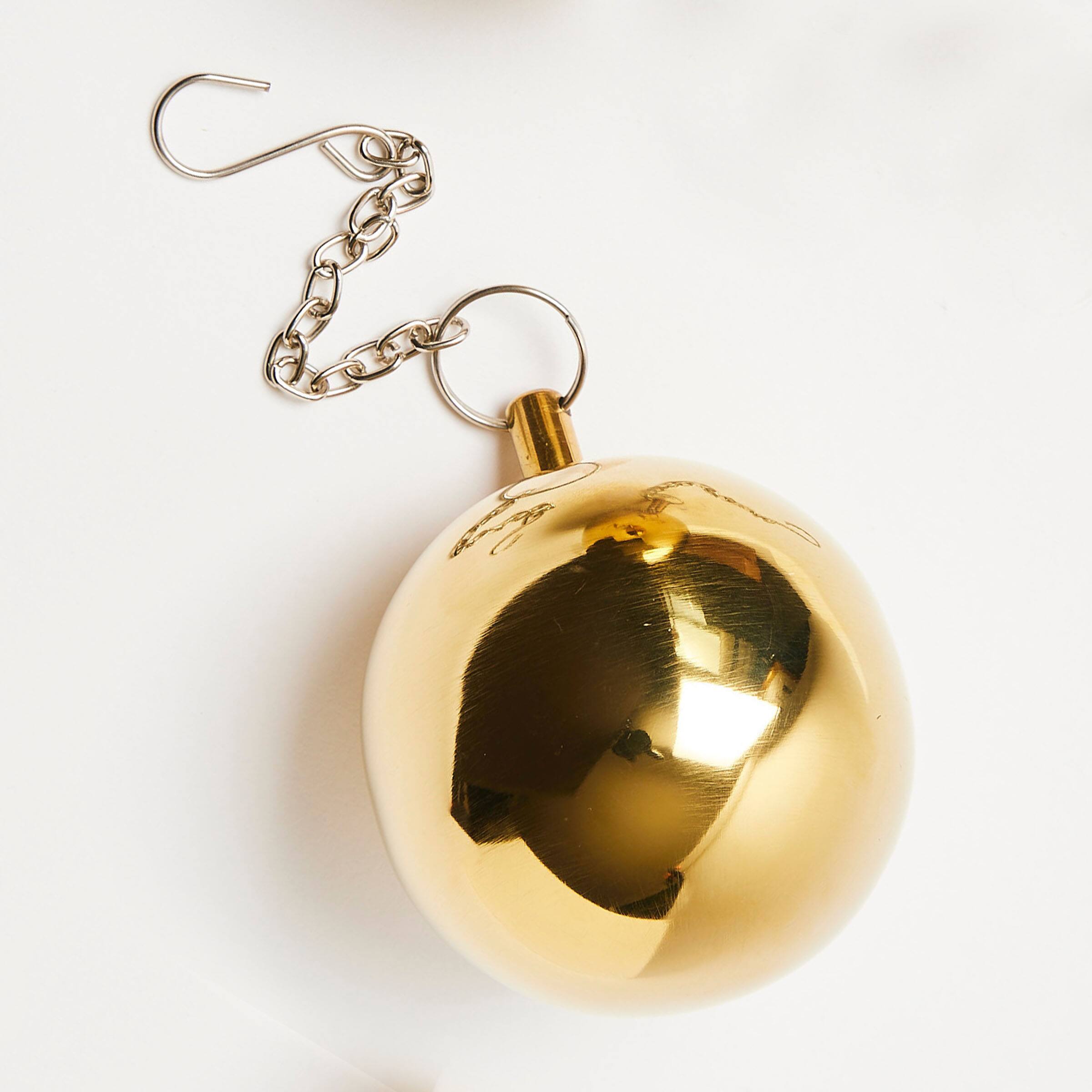 Alt View 1. Kings County Tools - 4Pcs Christmas Ornaments Set - Gold Brass.