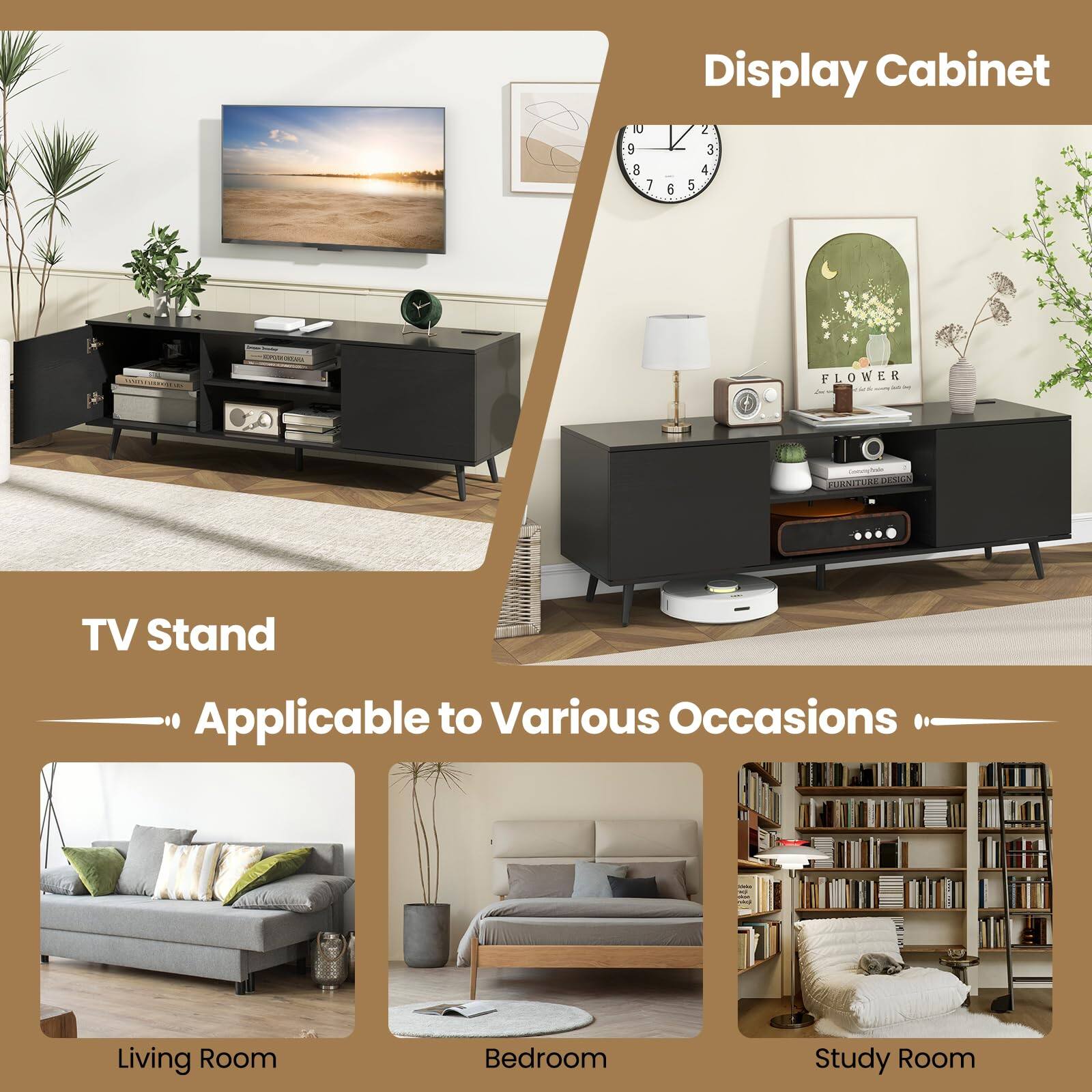 Display Cabinet

TV Stand

Applicable to Various Occasions

Living Room

Bedroom

Study Room