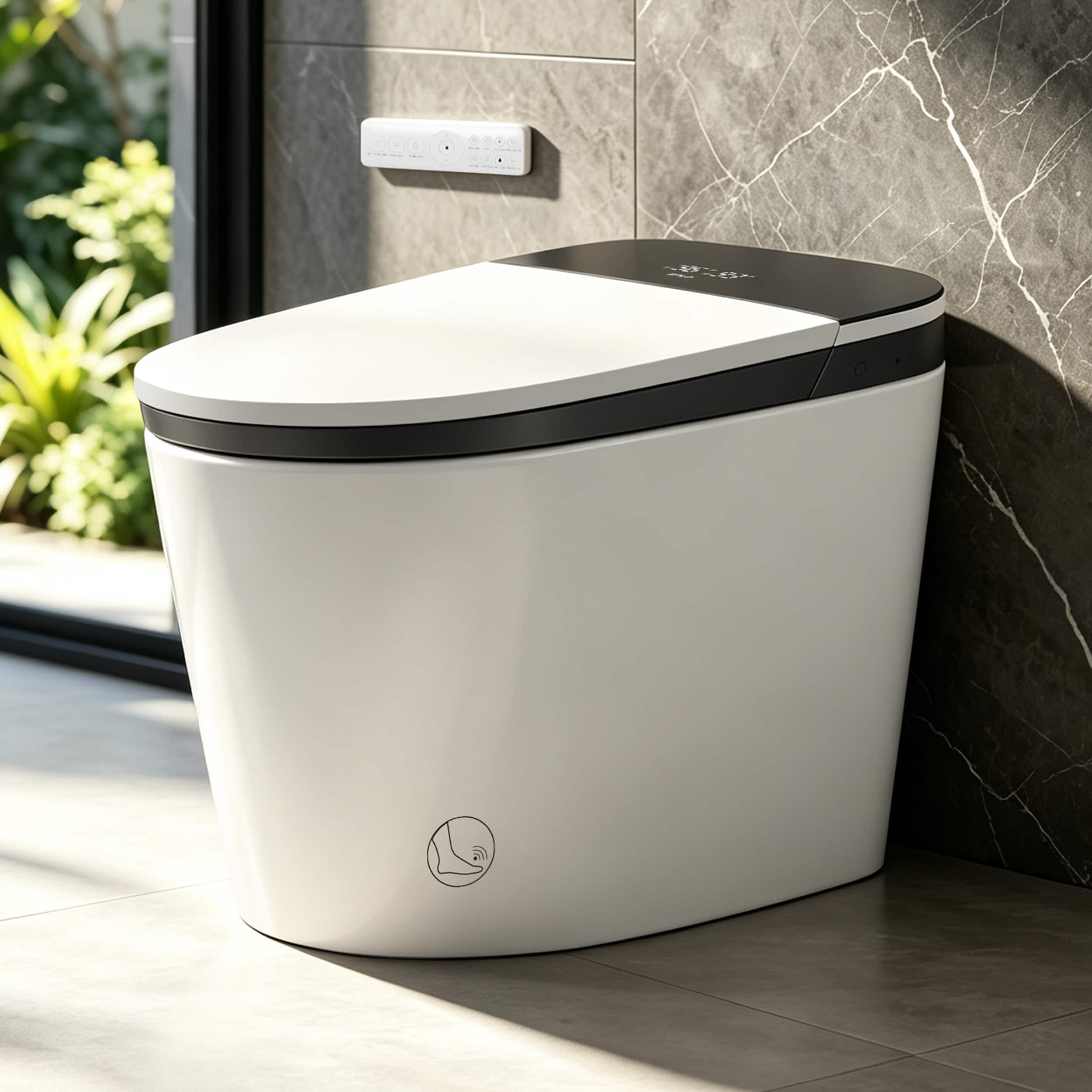 EPLO - U8MAX Smart Toilet Bidet, 1000G MaP Flush,Foam Shield,ADA Chair Height - White