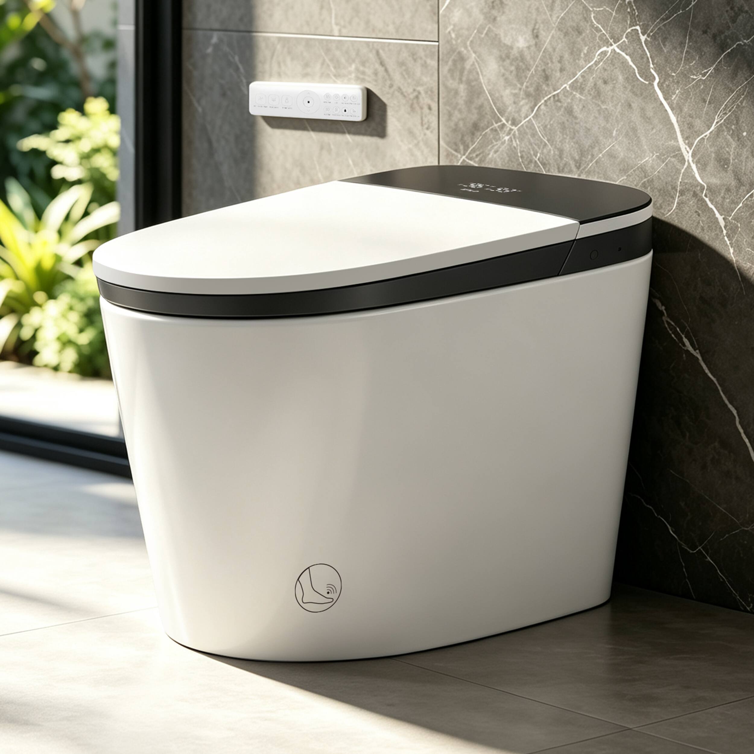 Front. EPLO - U8MAX Smart Toilet Bidet, 1000G MaP Flush,Foam Shield,ADA Chair Height - White.