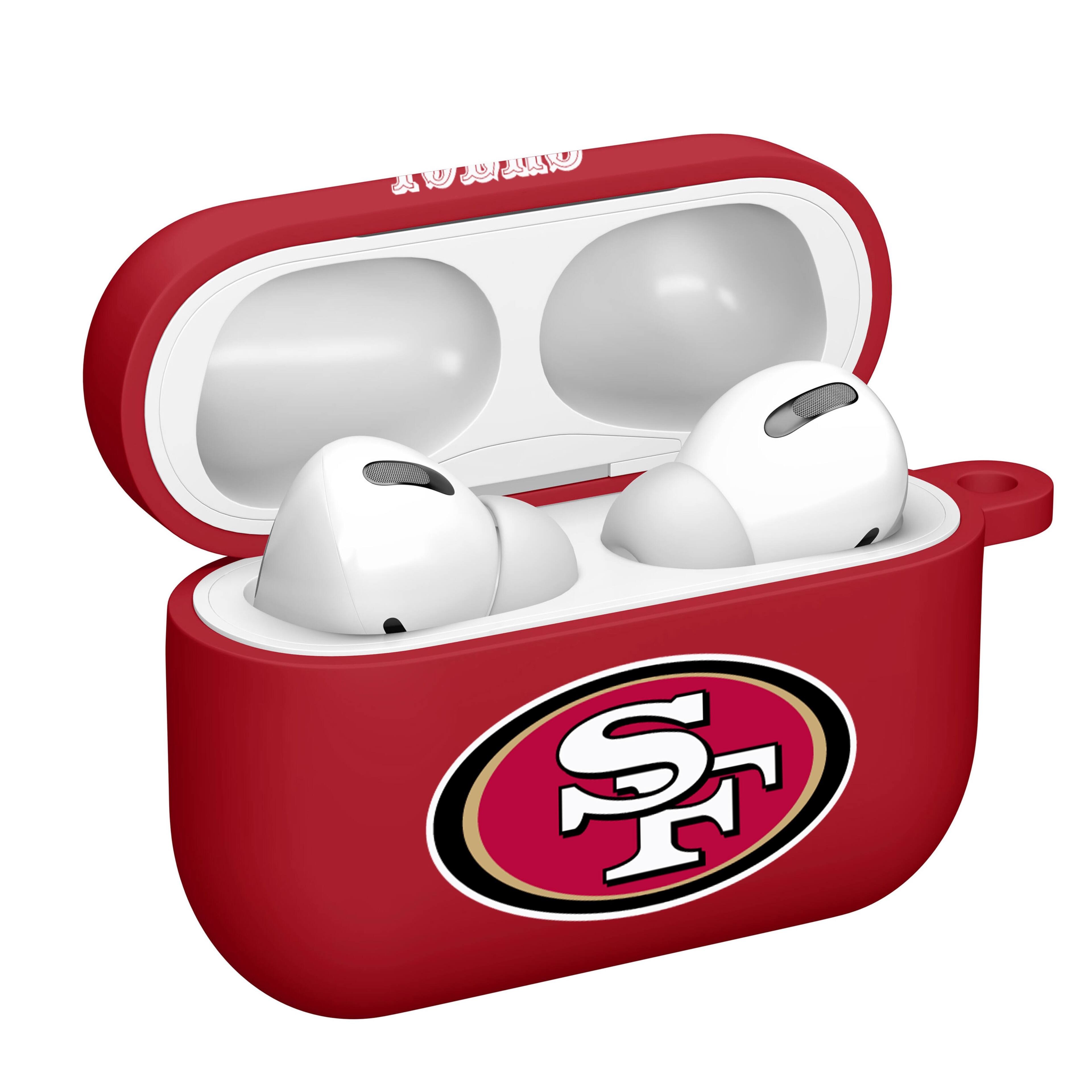 Alt View 1. Artinian - San Francisco 49ers AirPods Pro Silicone Case Cover - Crimson.