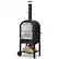 Alt View 15. Costway - Outdoor Pizza Oven Wood Fire Pizza Maker Grill w/ Pizza Stone & Waterproof Cover - Black.