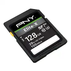 PNY Elite-X V30 128GB 29hr 100MB/s HD Video