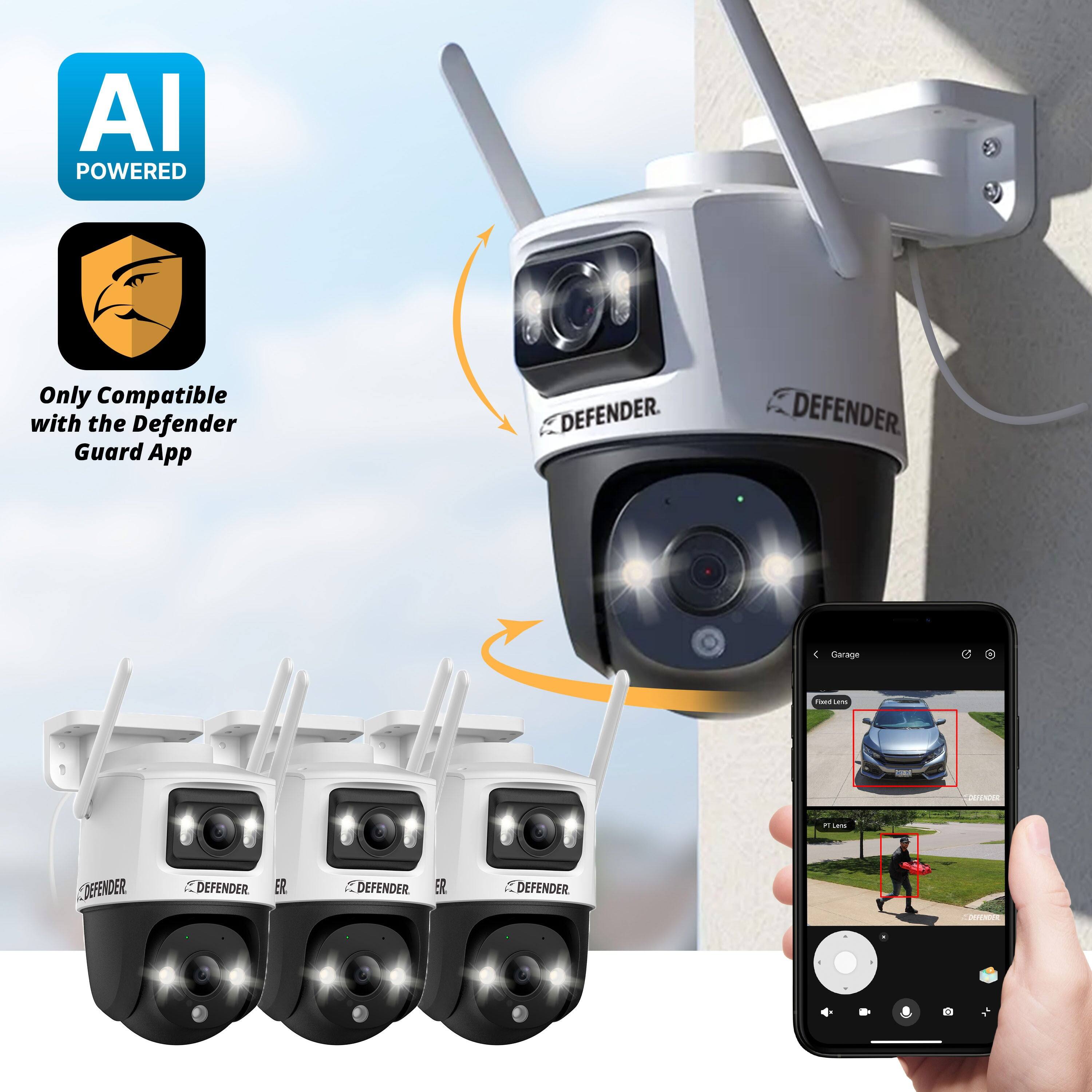 AI POWERED
Only Compatible with the Defender Guard App
DEFENDER
DEFENDER
DEFENDER
DEFENDER
DEFENDER
Garage
Front Lens
PI Lens