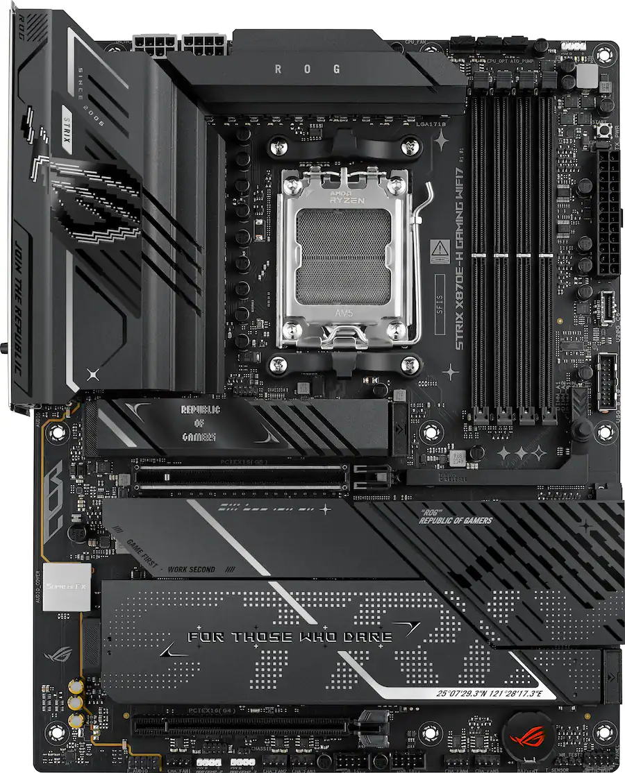 ASUS ROG STRIX X870E-H (Socket AM5) AMD X870 ATX DDR5 Wi-Fi BE Motherboard Black