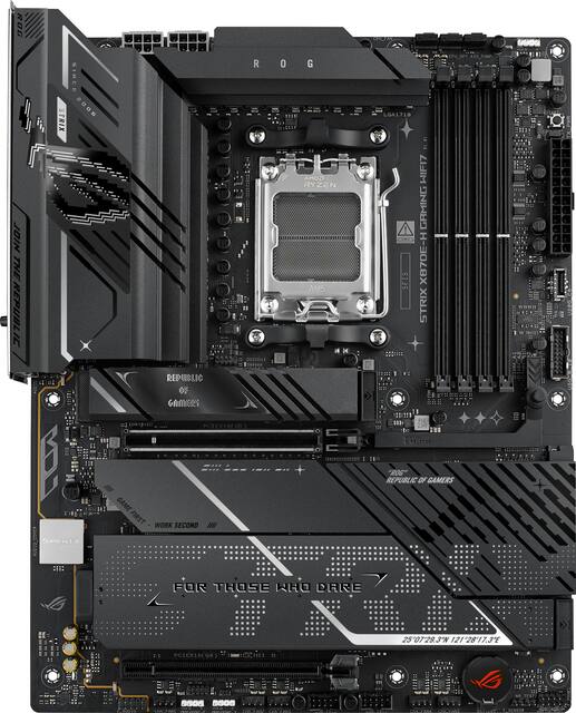 ASUS - ROG STRIX X870E-H (Socket AM5) AMD X870 ATX DDR5 Wi-Fi 7 BE Motherboard - Black