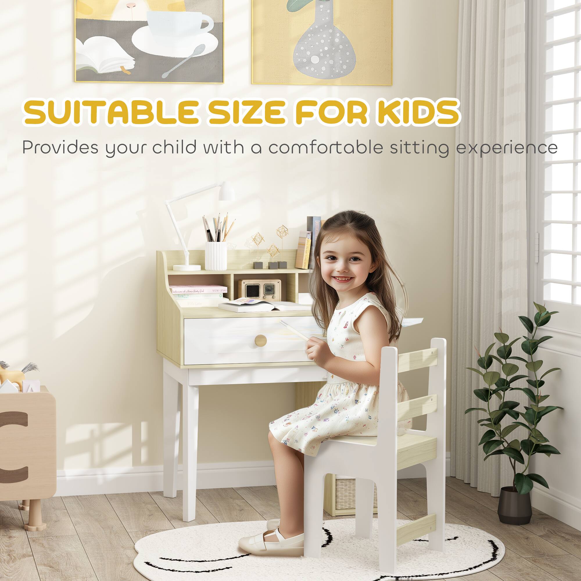 SUITABLE SIZE FOR KIDS  
Provides your child with a comfortable sitting experience