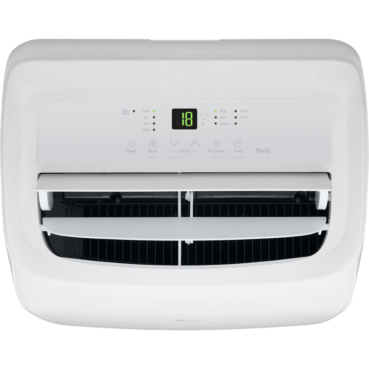 Cean Filter Cool Ory Fan Heat "F/C 18 H" High/Low Swing Timer WHR Power Mode up/down - Temp - Fan Speed - Timer - Sead ThinQ