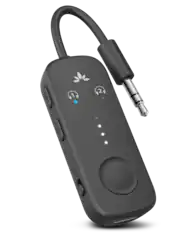 Front. Avantree - Relay - Airplane Bluetooth 5.3 Adapter with Qualcomm aptX Adaptive, Supports 2 AirPods or Headphones.