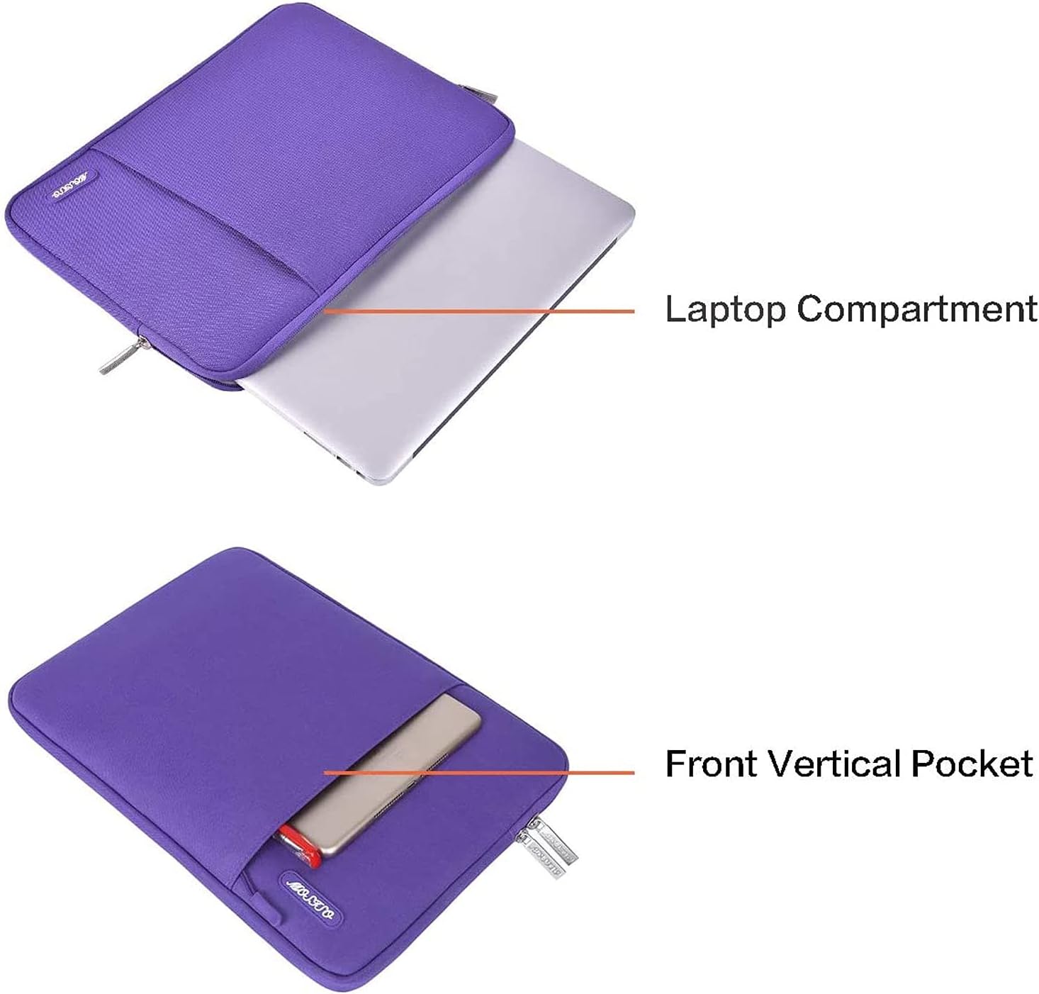 Laptop Compartment  
Front Vertical Pocket
