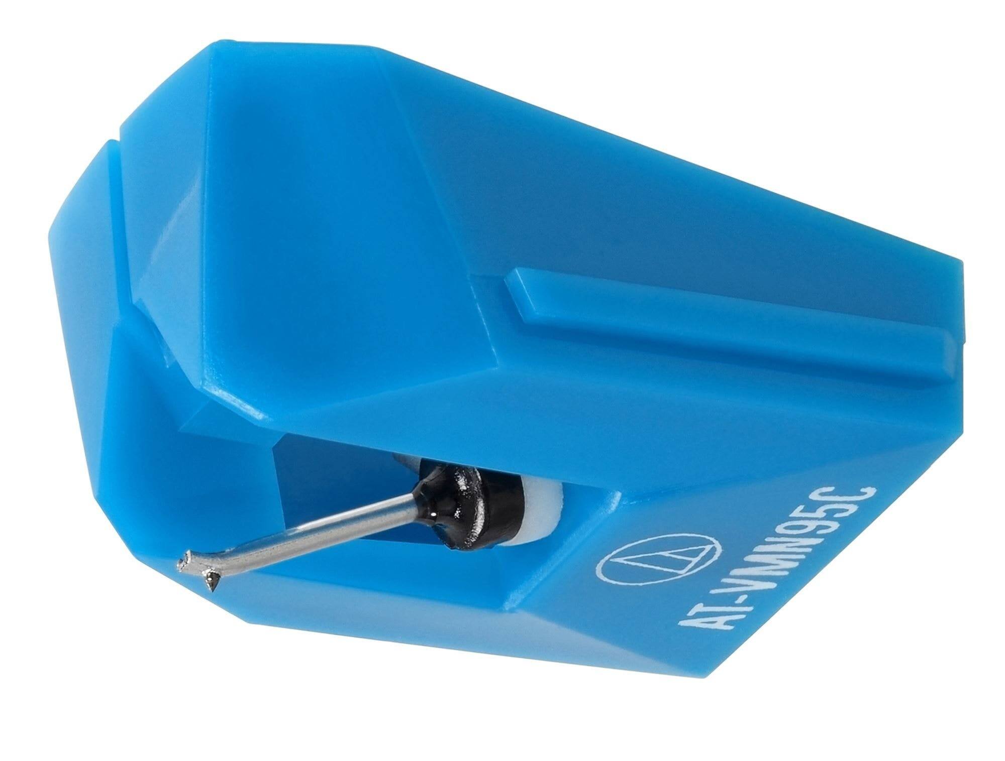 Front. Audio-Technica - AT-VMN95C Conical Replacement Phonograph Stylus - Blue.