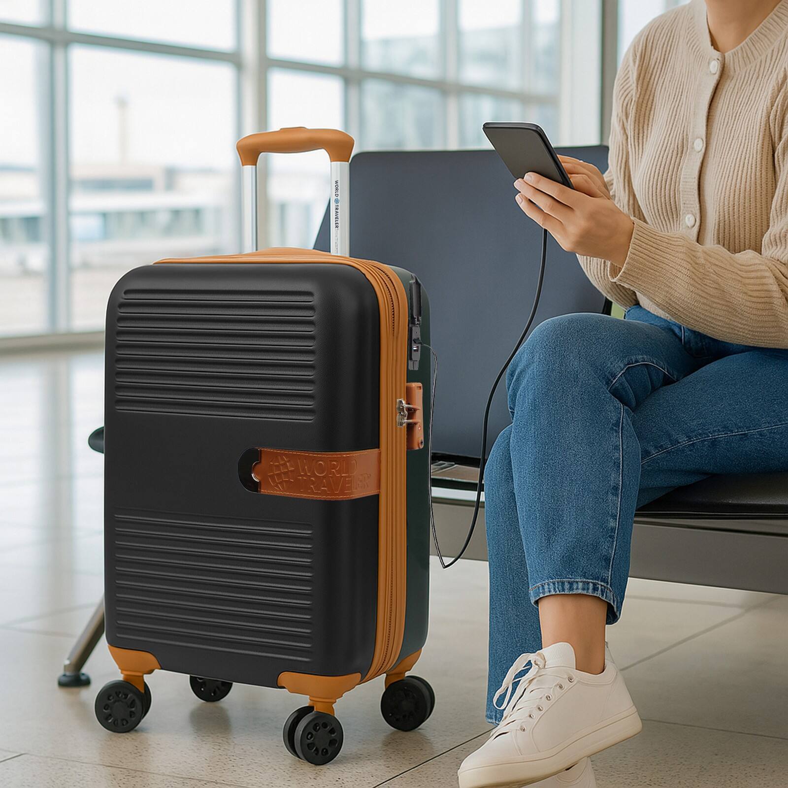 The text on the image reads: "THE WORLD IS YOURS TO EXPLORE"