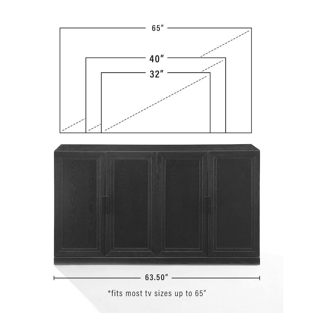 65" 40" 32" 63.50" *fits most tv sizes up to 65"