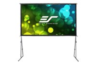Elite Screens - Yardmaster Plus 180" Outdoor Stand Alone Projector Screen - Silver - Front_Zoom