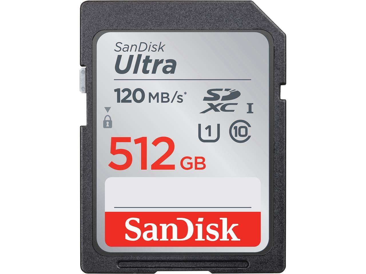SanDisk Ultra  
120 MB/s*  
SDXC I  
512 GB  
U1  
10  
SanDisk