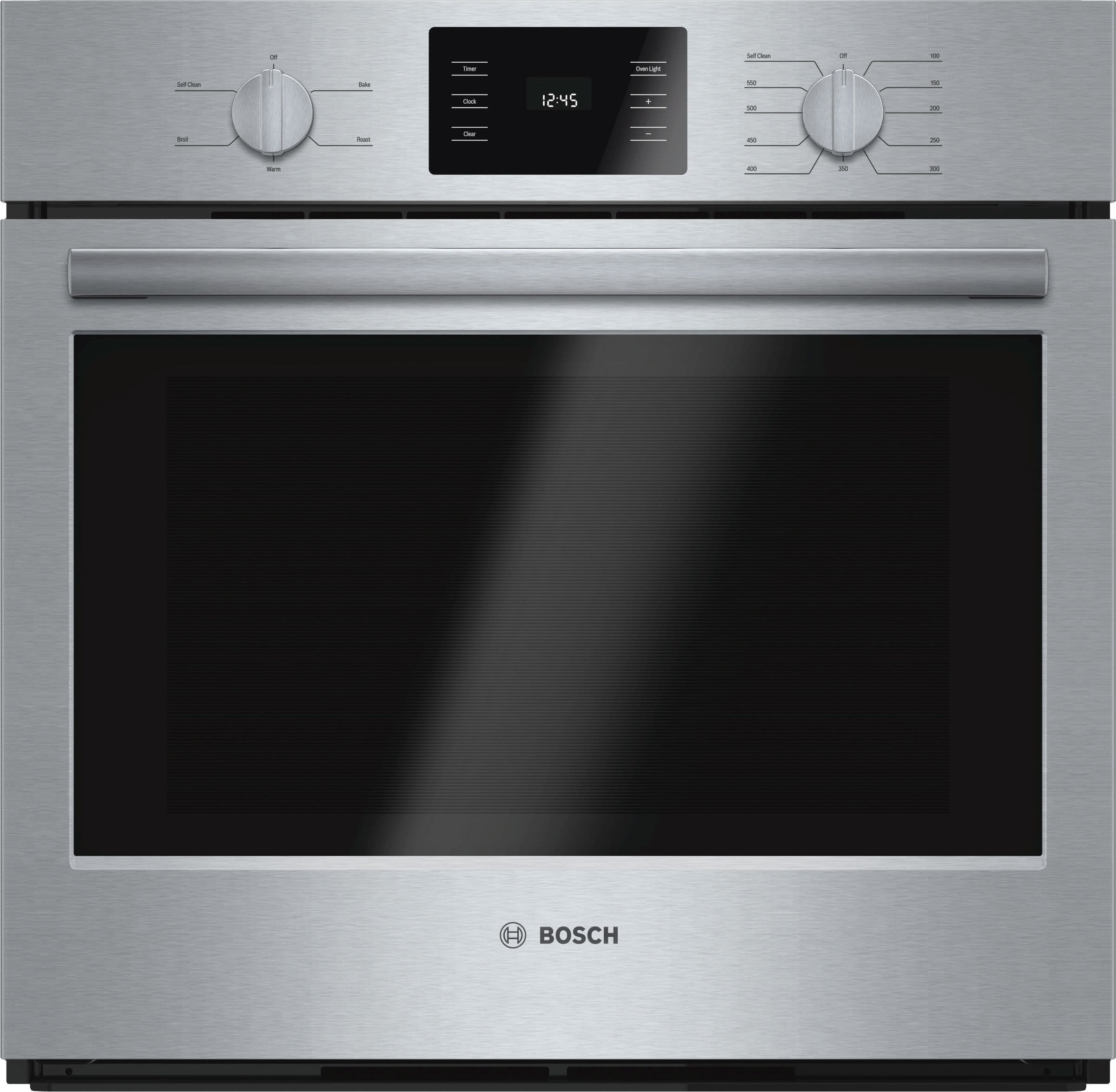 Bosch - 500 Series 30" 4.6 Cu. Ft. Built-in Single Electric True Convection Wall Oven - Stainless Steel - Front_Zoom
