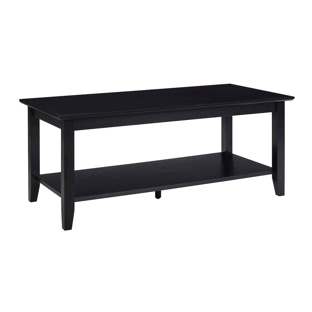 Coaster Co. of America - American Heritage Rectangle Coffee Table with Shelf - Black