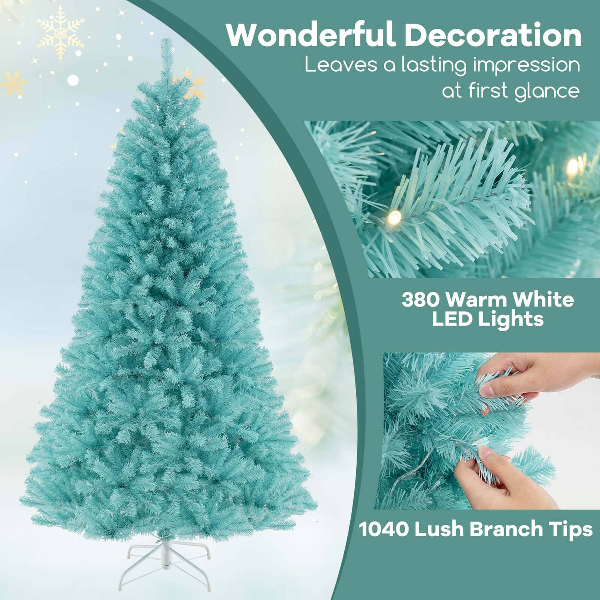 Wonderful Decoration Leaves a lasting impression at first glance. 380 Warm White LED Lights. 1040 Lush Branch Tips.