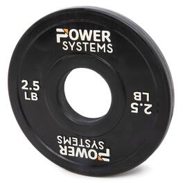 Power Systems - 2.5 lb Training Bumper Plate - Weight Plate with Reinforced Inner Stainless Steel Disc - Black